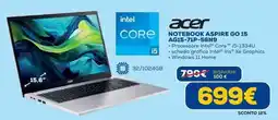 Euronics acer NOTEBOOK ASPIRE GO 15 AG15-71P-56N9 offerta