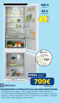 DIMOStore Electrolux FRIGORIFERO COMBINATO DA INCASSO ENA7CD18S offerta