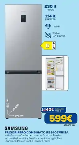 DIMOStore SAMSUNG FRIGORIFERO COMBINATO RB34C675DSA offerta