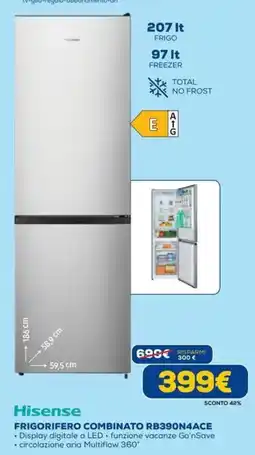 DIMOStore Hisense FRIGORIFERO COMBINATO RB390N4ACE offerta