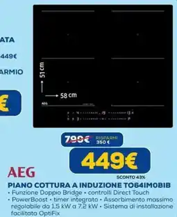 DIMOStore AEG PIANO COTTURA A INDUZIONE TO64IMOBIB offerta