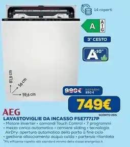 DIMOStore AEG LAVASTOVIGLIE DA INCASSO FSE77717P offerta