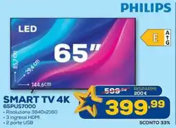 Euronics PHILIPS SMART TV 4K 65PUS7000 offerta