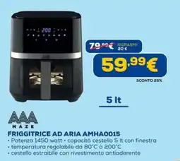 DIMOStore AAA MAZE FRIGGITRICE AD ARIA AMHA0015 offerta