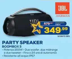 Euronics JBL PARTY SPEAKER BOOMBOX 3 offerta