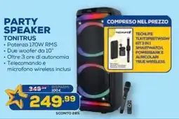 Euronics Party speaker tonitrus offerta