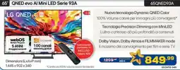 Euronics LG 65" QNED evo Al Mini LED Serie 93A 65QNED93A offerta