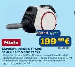 DIMOStore Miele aspirapolvere a traino senza sacco boost CX1 offerta