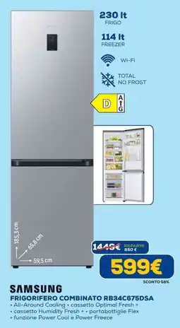 Euronics SAMSUNG FRIGORIFERO COMBINATO RB34C675DSA offerta