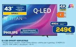 DIMOStore PHILIPS Q-LED SMART 43PUS7810 offerta