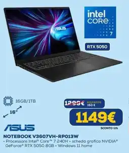 DIMOStore ASUS NOTEBOOK V3607VH-RP013W offerta