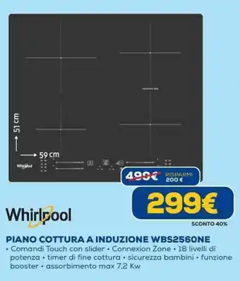 Whirlpool PIANO COTTURA A INDUZIONE WBS2560NE