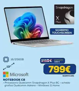 DIMOStore Microsoft NOTEBOOK C8 offerta