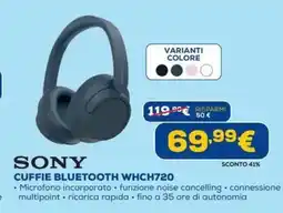 DIMOStore Sony cuffie bluetooth WHCH720 offerta