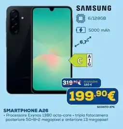 DIMOStore SAMSUNG SMARTPHONE A26 offerta