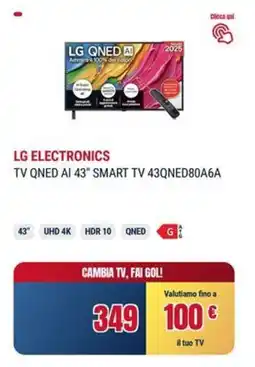 Trony LG ELECTRONICS TV QNED AI 43" SMART TV 43QNED80A6A offerta