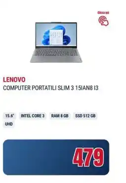 Trony LENOVO COMPUTER PORTATILI SLIM 3 15IAN8.13 offerta