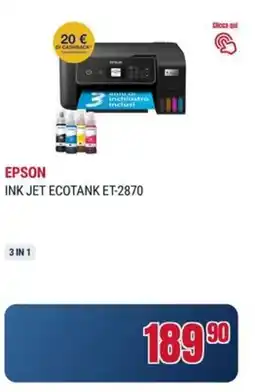 Trony Epson ink jet ecotank ET-2870 offerta