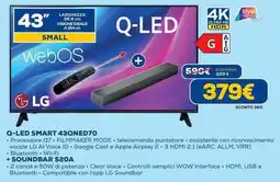 Euronics LG Q-LED SMART 43QNED70 + SOUNDBAR S20A offerta