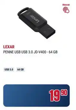 Trony Lexar penne usb 3.0 JD-V400-64 GB offerta