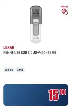 Trony Lexar penne usb 3.0 JD-V400-32 GB offerta