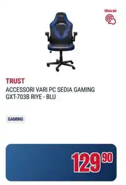 Trony Trust accessori vari pc sedia gaming GXT-703b riye - blu offerta