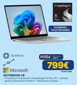 Euronics Microsoft NOTEBOOK C8 offerta