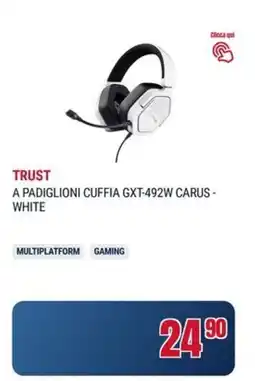 Trony Trust a padiglioni cuffia GXT-492W carus - white offerta