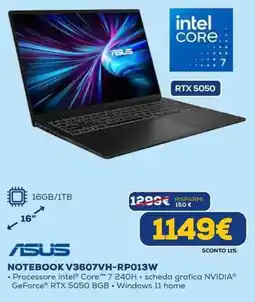 Euronics ASUS NOTEBOOK V3607VH-RP013W offerta