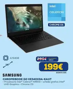 Euronics SAMSUNG CHROMEBOOK GO XE340XDA-KA1IT offerta