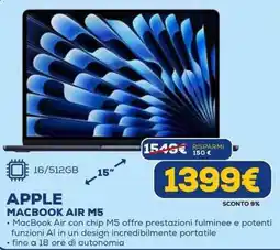 Euronics APPLE MACBOOK AIR M5 offerta