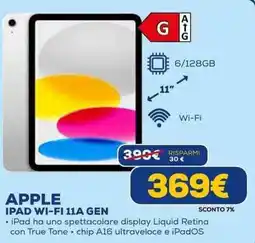 Euronics APPLE IPAD WI-FI 11A GEN offerta