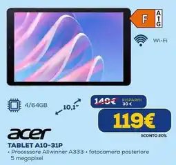Euronics acer TABLET A10-31P offerta
