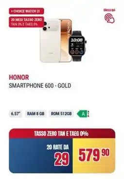 Trony Honor smartphone 600-gold offerta