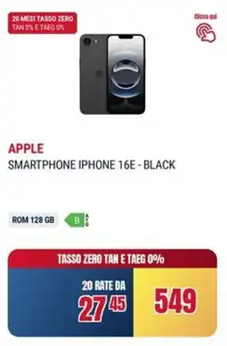 Trony Apple smartphone iphone 16E - black offerta