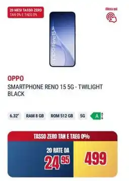 Trony Oppo smartphone reno 15 5G - twilight black offerta