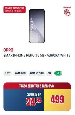 Trony Oppo smartphone reno 15 5G - aurora white offerta