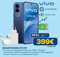 Euronics vivo SMARTPHONE V70 FE offerta