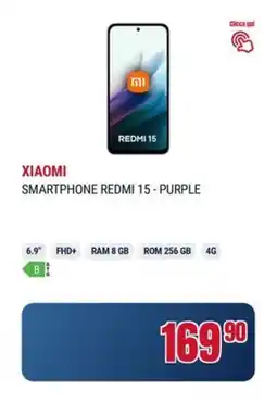 Trony Xiaomi smartphone redmi 15 - purple offerta