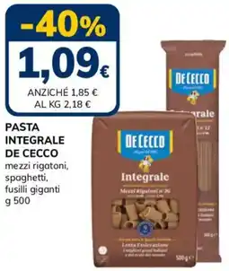 Basko Pasta integrale DE CECCO offerta