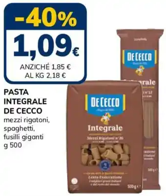 Basko Pasta integrale DE CECCO offerta