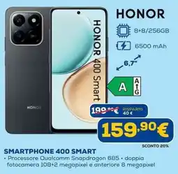 Euronics HONOR SMARTPHONE 400 SMART offerta