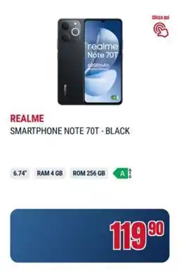 Trony Realme smartphone note 70T - black offerta
