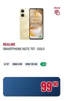 Trony Realme smartphone note 70T - gold offerta