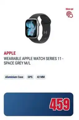 Trony Apple wearable apple watch series 11- space grey m/l offerta