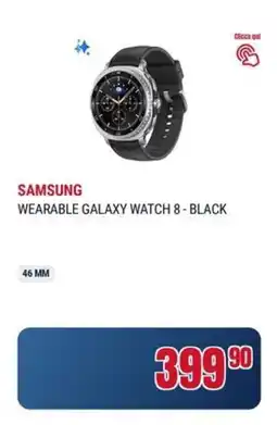 Trony Samsung wearable galaxy watch 8-black offerta