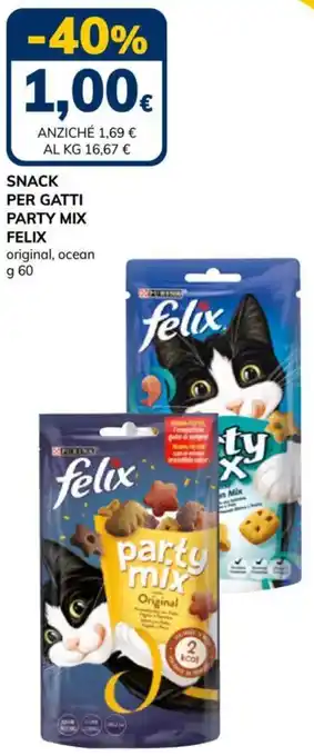 Basko Snack per gatti party mix FELIX offerta