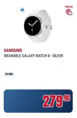 Trony Samsung wearable galaxy watch 8 - silver offerta