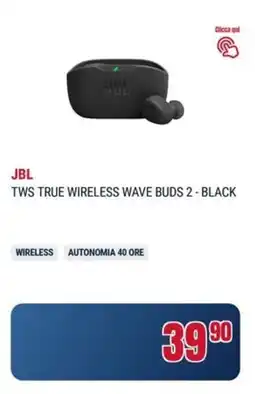 Trony Jbl tws true wireless wave buds 2 - black offerta