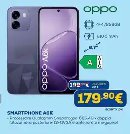 Euronics oppo SMARTPHONE A6K offerta